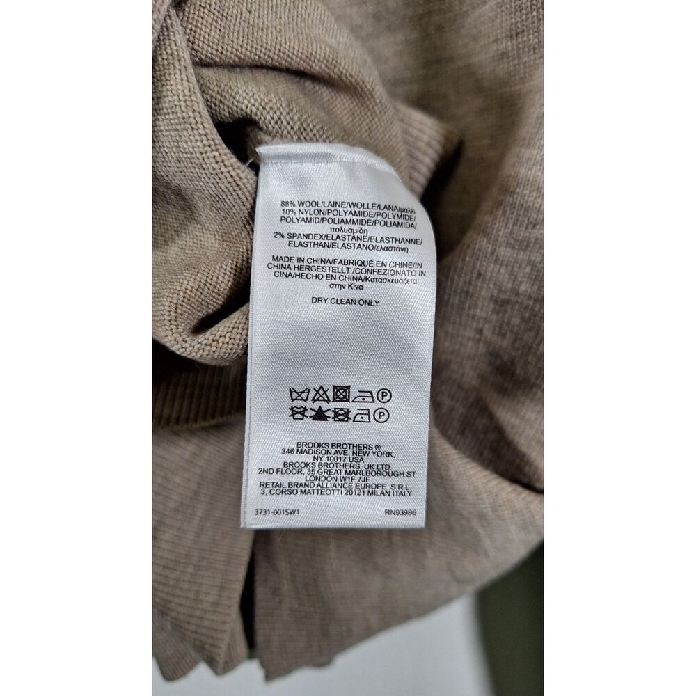 BROOKS BROTHERS Saxon Wool Blend Pullover Sweater Mens L Preppy Academia CLassic - Picture 5 of 5